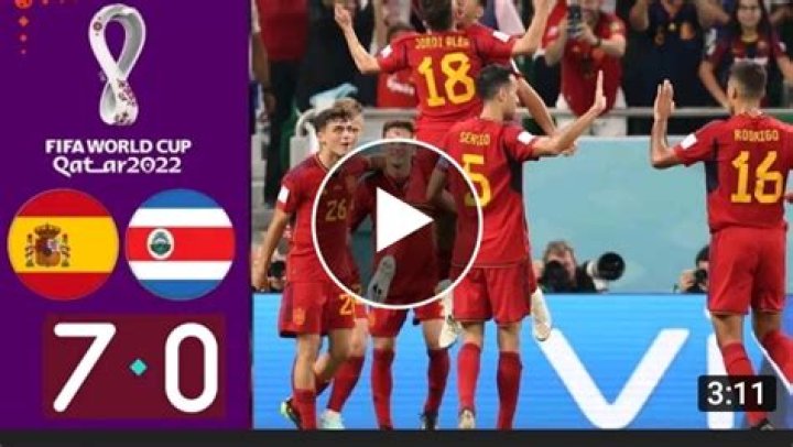 FT: Spain 7-0 Costa Rica, Spain DEMOLISH The Costa Ricans! (VIDEO HIGHLIGHTS)